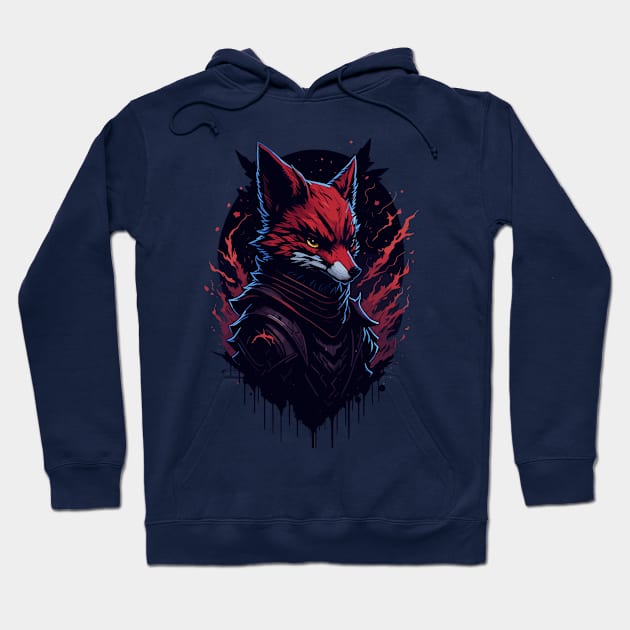 Fox Ninja Vector Art Hoodie by PGasbarroneArt